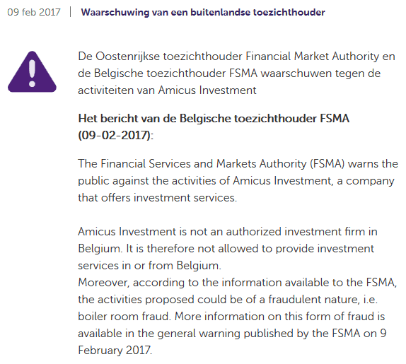 belgian warning